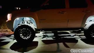 Chevrolet Tahoe / LED White Rock Lights / Strobe Lights / LED Grille / GeoCustomz / Rose City Riders White Geo Led Strobe Light