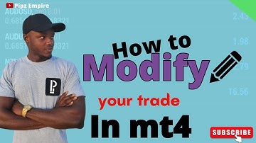 How to modify an Open trade in mt4