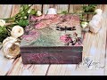 Decoupage Tutorial - Wooden Box with Pink Roses - DIY