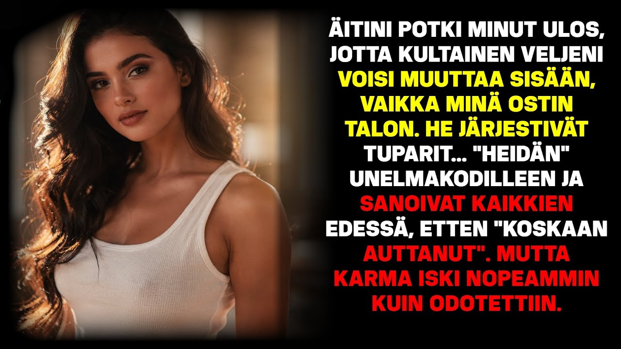 Äiti potki minut ulos kultaisen veljeni takia, vaikka ostin talon.