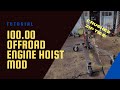 No welding required Harbor Freight engine hoist mod for off road use!