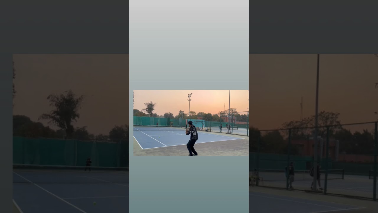 Court level view of tennis point