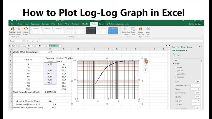 How to plot Log graph in excel