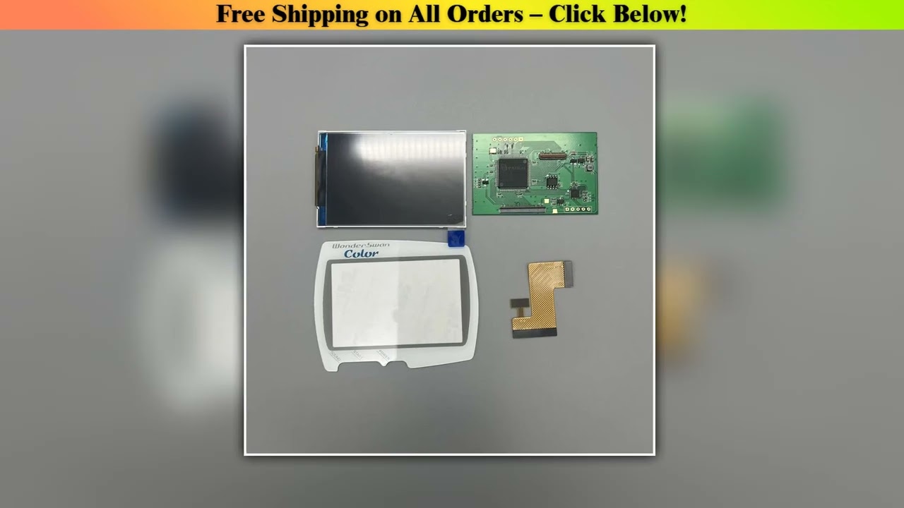 WSC IPS LCD Screen DIY Kit Backlight Brightness For Bandai Wonder Swan Color WSC. No need to cut