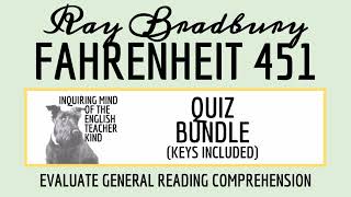 Fahrenheit 451 by Ray Bradbury Quiz and Answer Key Bundle