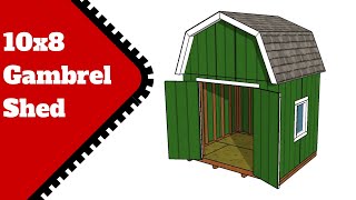 10x8 gambrel shed plans