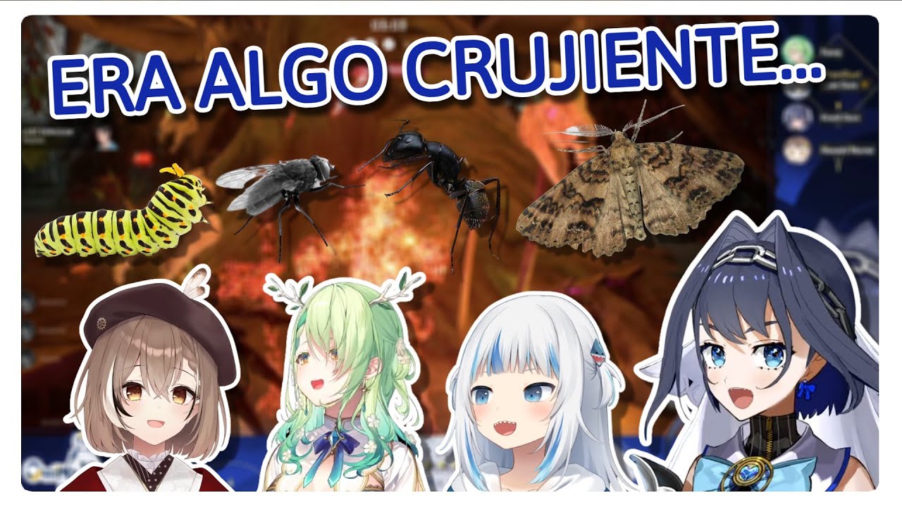 Kronii, Mumei y Gura comparten sus historias de cuando comieron insectos [HololiveEN][Sub Español]