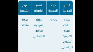 خدمة سداد إشتراكات التأمينات الإجتماعية عن طريق خدمة فورى