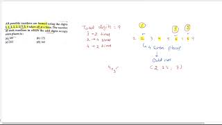 All possible number are formed using the digits 1,1,2,2,2,2,3,4,4 taken all at a time. The number of