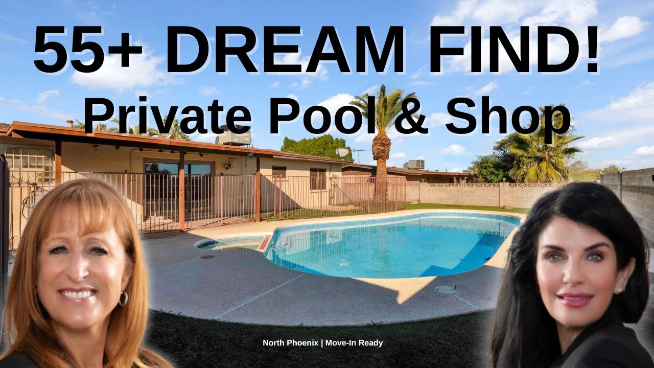 55+ DREAM FIND! Private Pool & HOBBY Shop in North Phoenix