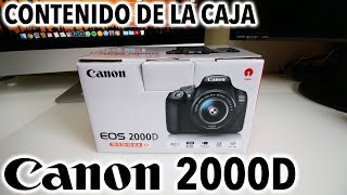 Canon 2000D / T7 | Contenido de la caja