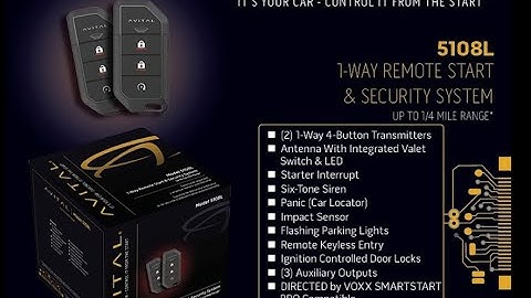 5108L - Avital 1-Way Remote Start & Security System