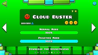 NEW Geometry Dash Breeze - Cloud Buster 100% (All Coins) screenshot 3