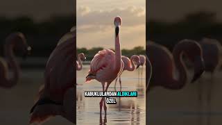 Flamingolar Neden Pembe Renklidir? #hayvanlar #doğa #keşfet #bilgi #vahşidoğa #ilginçbilgiler #bilim