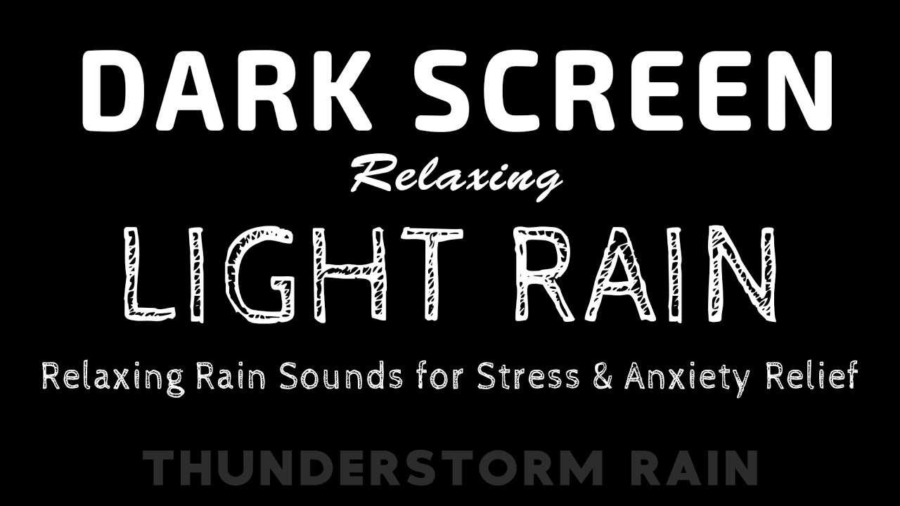 [DARK SCREEN] Relaxing Sleep with Light RAIN Sounds for Stress & Anxiety Relief | 1 HOURS ASMR.