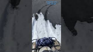 2024 Yamaha Kodiak Rips through some snow 🥶 #atv #kodiak #yamaha #4wheeler #yamahakodiak450
