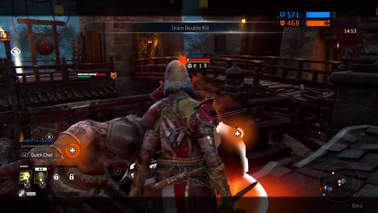 Execute the enemy. Murder teamates. For Honor Beta