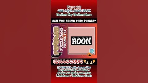 Halloween Rebus Puzzle Party Game Frame 174