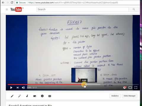 Fseek() program In reference to the comment by pramod  usage of getc.