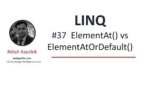 (#37) ElementAt() vs ElementAtOrDefault() | LINQ tutorial for beginners