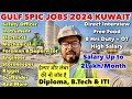 Kuwait jobs 2024  high salary  free food  direct interview