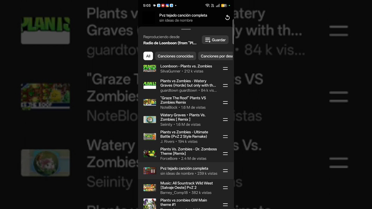 Cantando música pvz