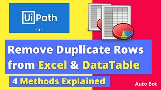 UiPath - Remove Duplicate Rows from Excel & DataTable | 4 methods to remove | Practical Demo