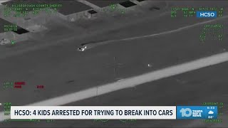 HCSO: 4 minors arrested for stealing car, trying to break into others