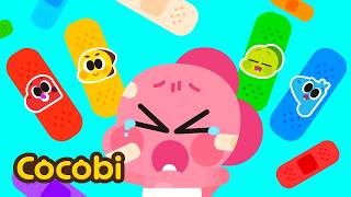 Baby Got Hurt!😱 Putting Rainbow Band-Aids on Baby + More Fun Songs for Kids | Cocobi