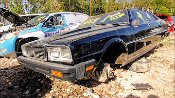 Rare Hand Built Italian Luxury With Cool Looking Engine. 1984 Maserati Quattroporte Junkyard Find