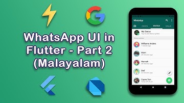 WhatsApp UI using Flutter [Part-2] | WhatsApp Status Screen tutorial | Flutter Malayalam Course