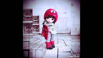 Cute beautiful doll baby cute image status video
