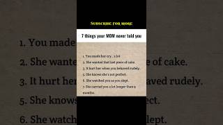 Famous 7 Things Your Mom never told you 🙅 #shorts Profile