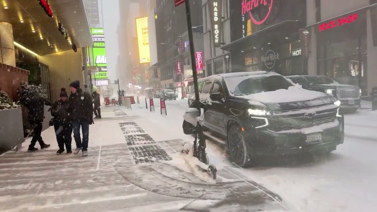 NYC Snowstorm Walk ❄️ | Rockefeller, Times Square, MSG & Hudson Yards