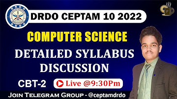DRDO CEPTAM 10 | Computer Science | Detailed Syllabus Discussion | CBT-2 by Shubham Sir