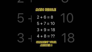 Can you guess the math riddle #mathriddles #maths #youtubeshorts #shorts