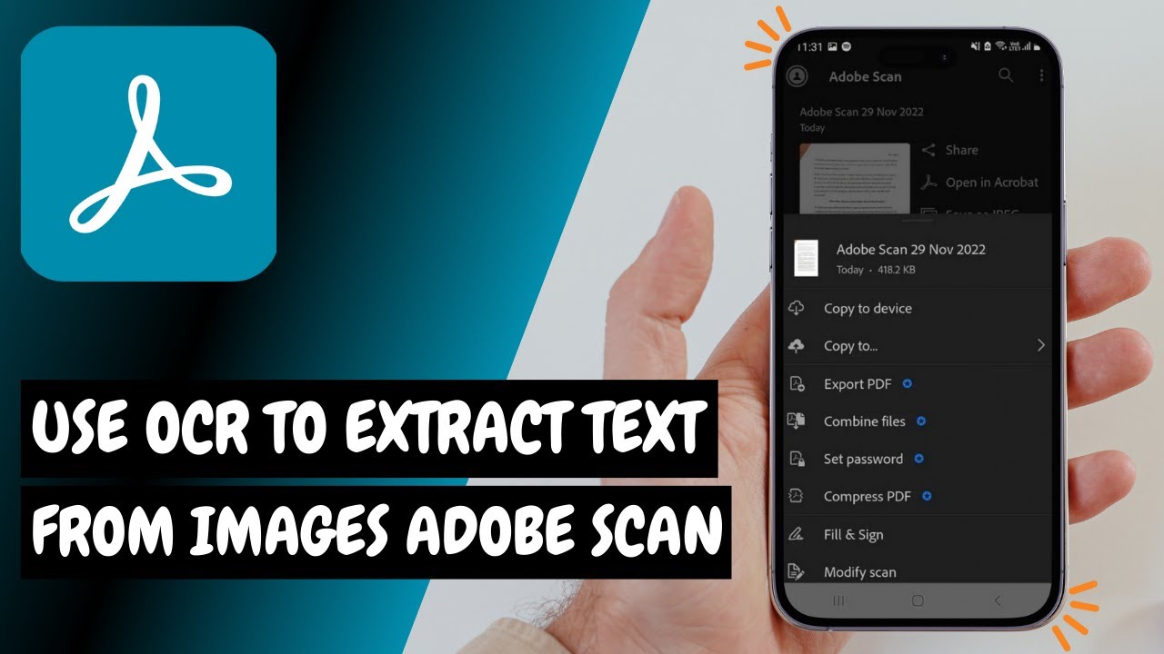 How to Use OCR to Extract Text from Images in Adobe Scan - YouTube