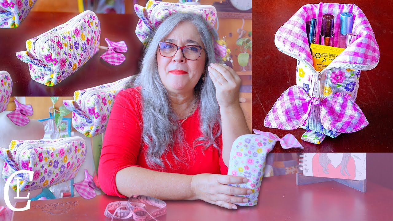 BOLSO PORTA COSMÉTICOS o NECESER con bolsillo interno ¡Fácil, útil y perfecto para vender! 💄🧵