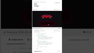 Satisfying Order Delivered Animation ✨ Glowing Red Button + Sports Car #coding #frontendcourse #css