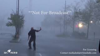 Wilmington, North Carolina - Storm Chaser Measures Eyewall Winds In Florence - September 14Th, 2018