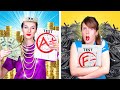 RICH Girl VS BROKE Girl In SCHOOL! Expensive VS Cheap Lifestyle Situations by Crafty Panda