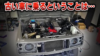 エンジン回りの組付け中に純正部品が廃盤で復活の危機⁉【ジムニーJA22レストア 59】Suzuki Jimny Restoration