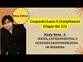 SOCIAL, ENVIRONMENTAL AND ECONOMIC RESPONSIBILITIES OF BUSINESS || CMA FINAL CORPORATE GOVERNANCE