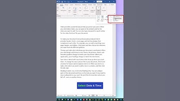 👌 Auto Insert Date and Time in MS Word No Need to Manually Write #shorts | Ethica