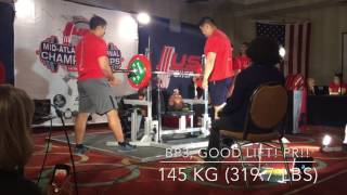 40 & Over - Masters Powerlifting - 1400 Total at 2017 USAPL Mid-Atlantic Regionals