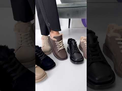 Мега стильні теплі чорні туфлі автоледі натуральна замша колір на вибір, видео 2