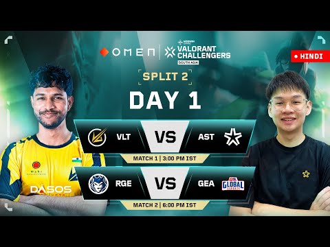 [HINDI] Split 2 – Day 1 || OMEN VALORANT Challengers South Asia 2025 #VCSA2025