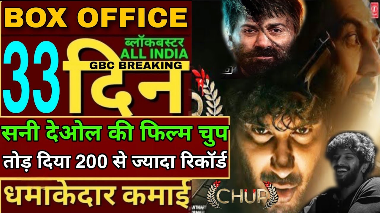 Chup 33  day box office collection,Sunny Deol interview,chup box office Collection,chup hit or flop