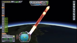 KSP - dragon capsule full test flight with falcon 9.