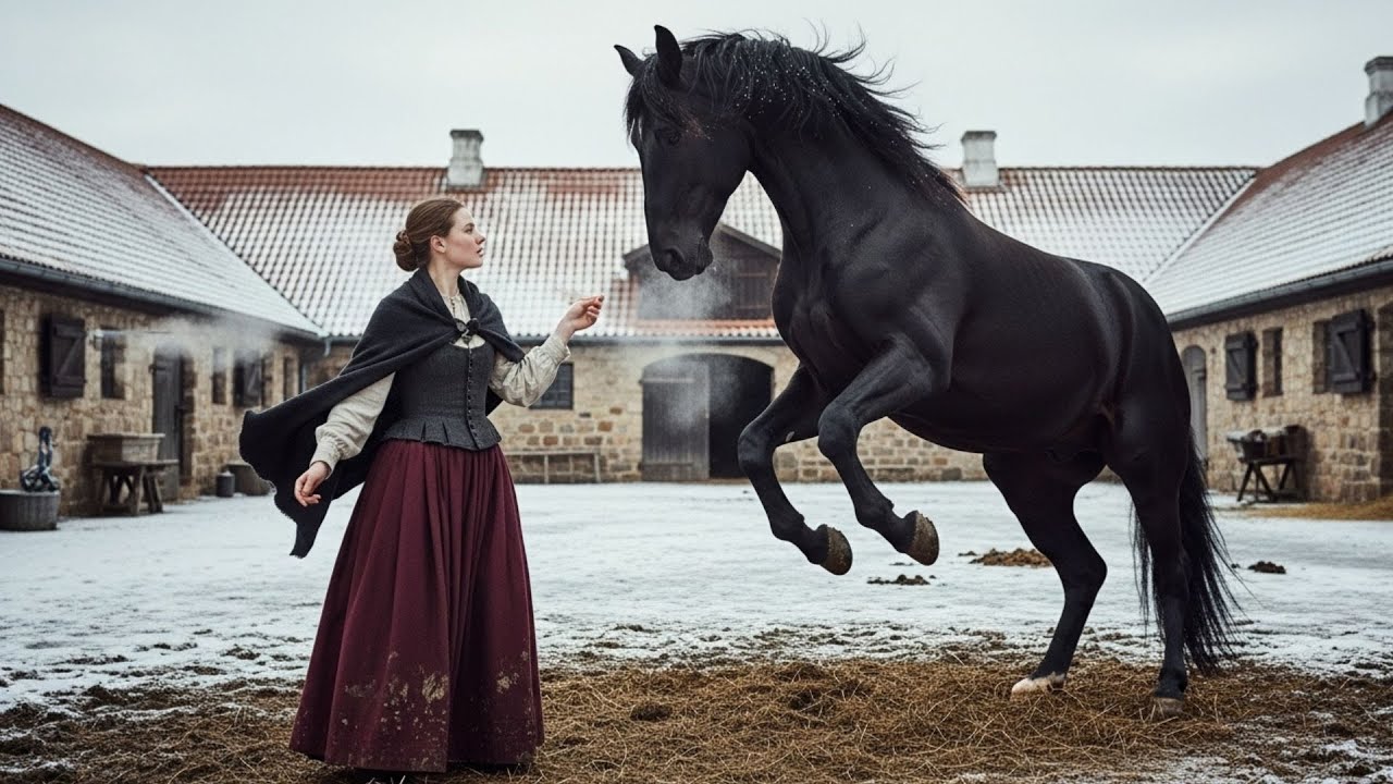 O Cavalo Mais Perigoso do Duque Não Obedecia a Ninguém — Até uma Jovem Silenciosa Se Aproximar